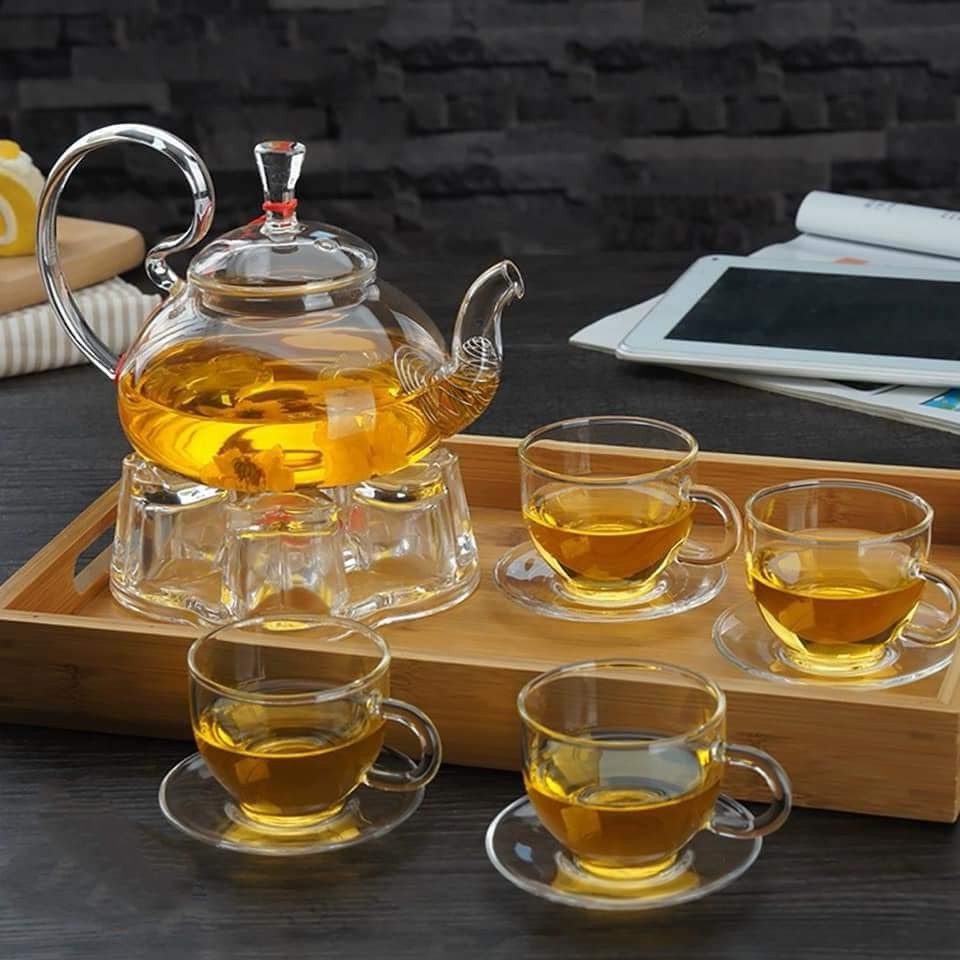 Bộ ấm chén pha lê