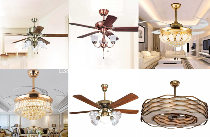 Các loại đèn chùm quạt trần