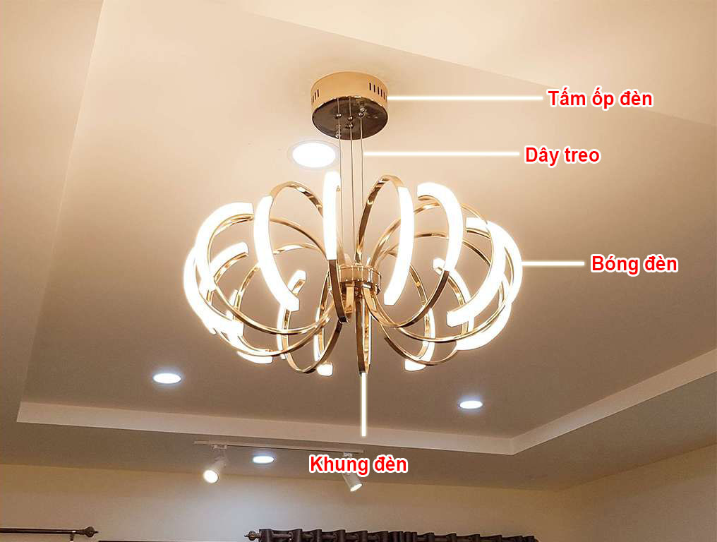 Cấu tạo của đèn chùm