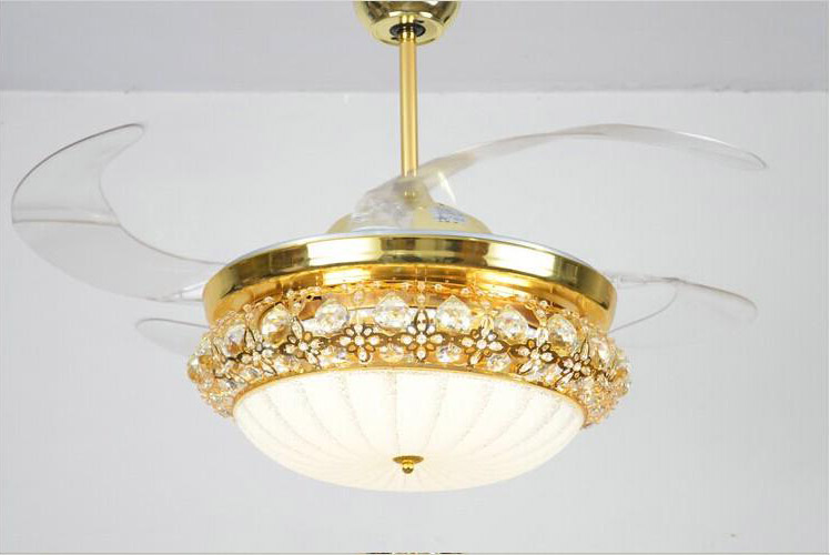 Đèn chùm quạt trần có thể thu gọn