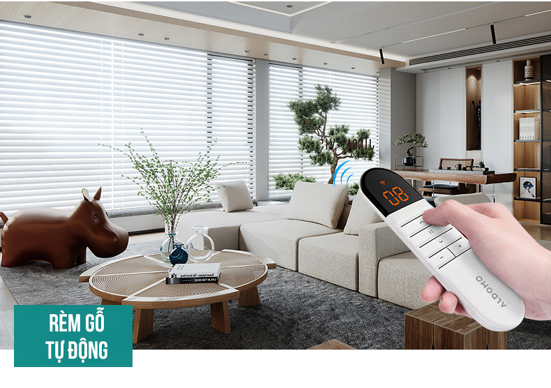 Rèm gỗ tự động