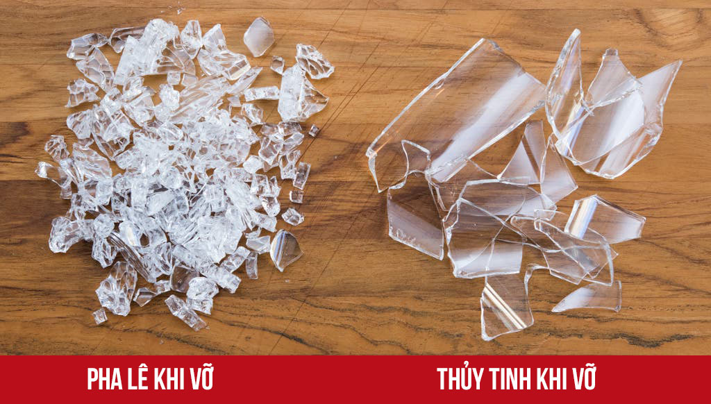 Thủy tinh và pha lê khi vỡ