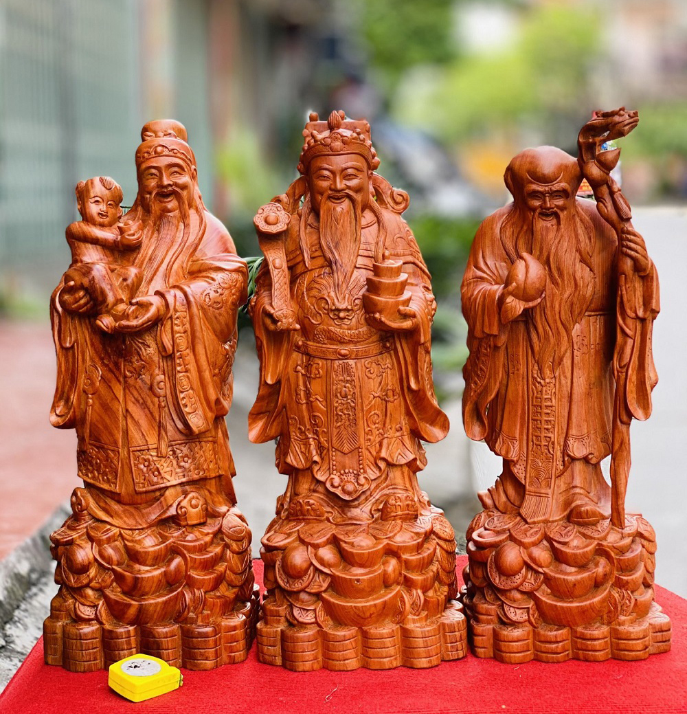 Tượng gỗ Phúc Lộc Thộ