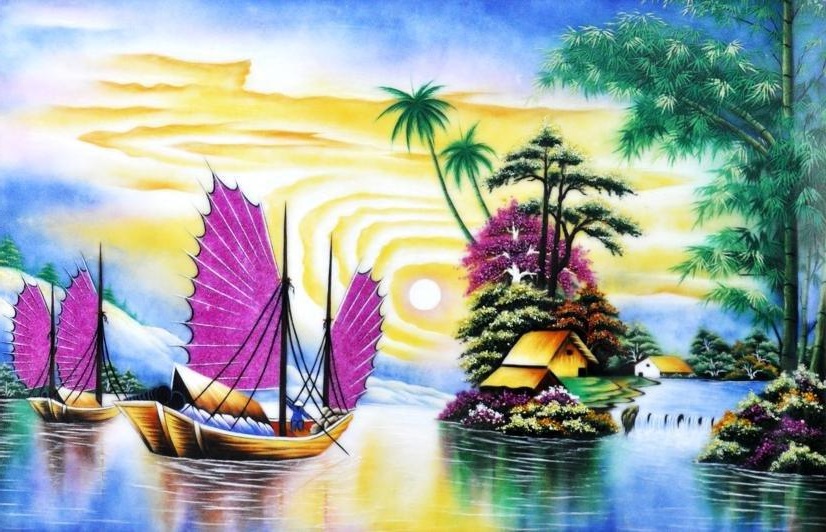 Ý nghĩa tranh đá quý thuận buồm xuôi gió