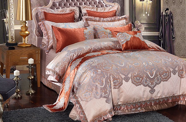 Chăn ga gối bằng vài jacquard