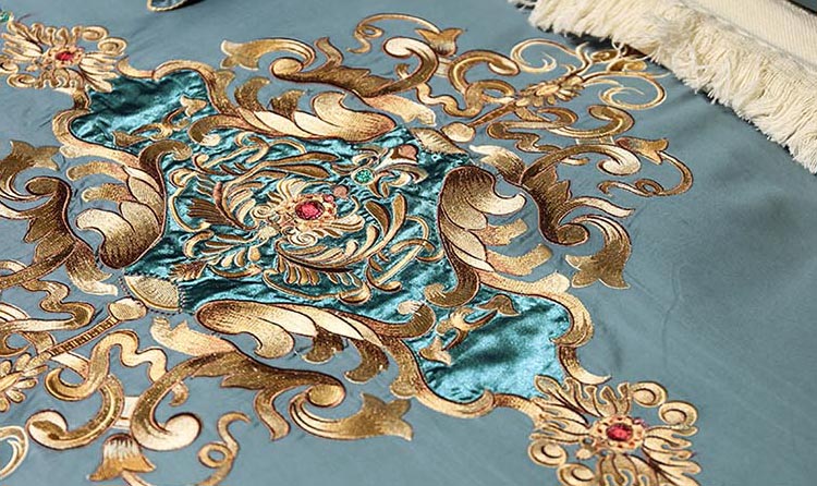 Vải cotton thêu