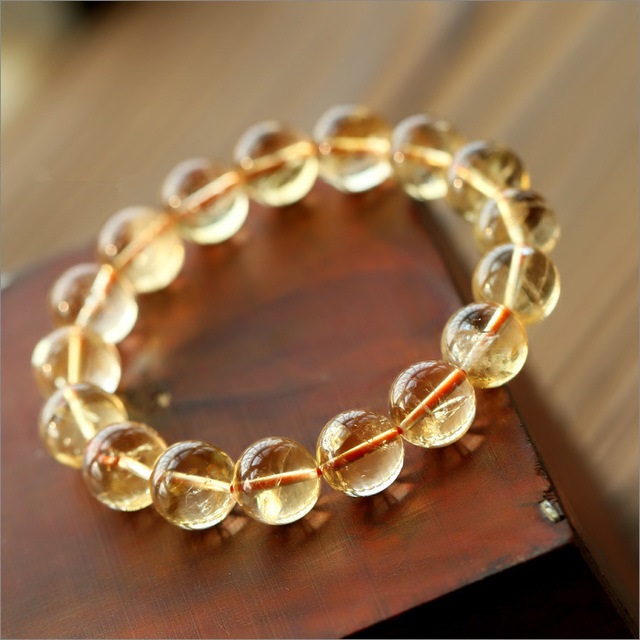 Vòng đá thạch anh vàng trong